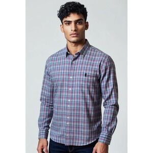 Ralph Lauren XL Button Down Shirt Blue Pink Plaid Long Sleeve Mens